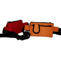 600D Polyester Fanny Pack w/ 1 Cell Phone Holder & 2 Zipper Pockets